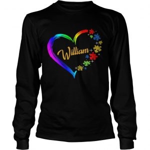 Autism Puzzle Heart Personalized  Long Sleeve