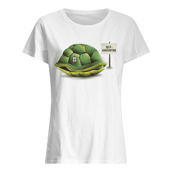 Stay Home Green Turtle Shirt Classic Women's T-shirt