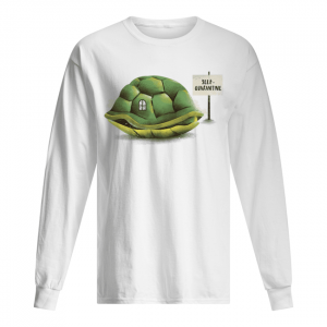 Stay Home Green Turtle Shirt Long Sleeved T-shirt 