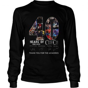 40 Years Of Culture Club 1980 2020 Thank You For The Memories Signature  Long Sleeve