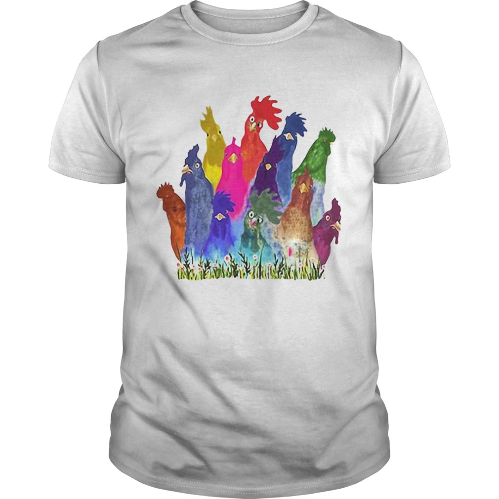Chickens Watercolor shirt