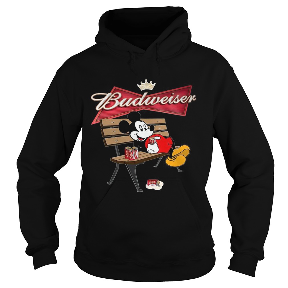 Mickey Mouse Drinking Budweiser Beer  Hoodie