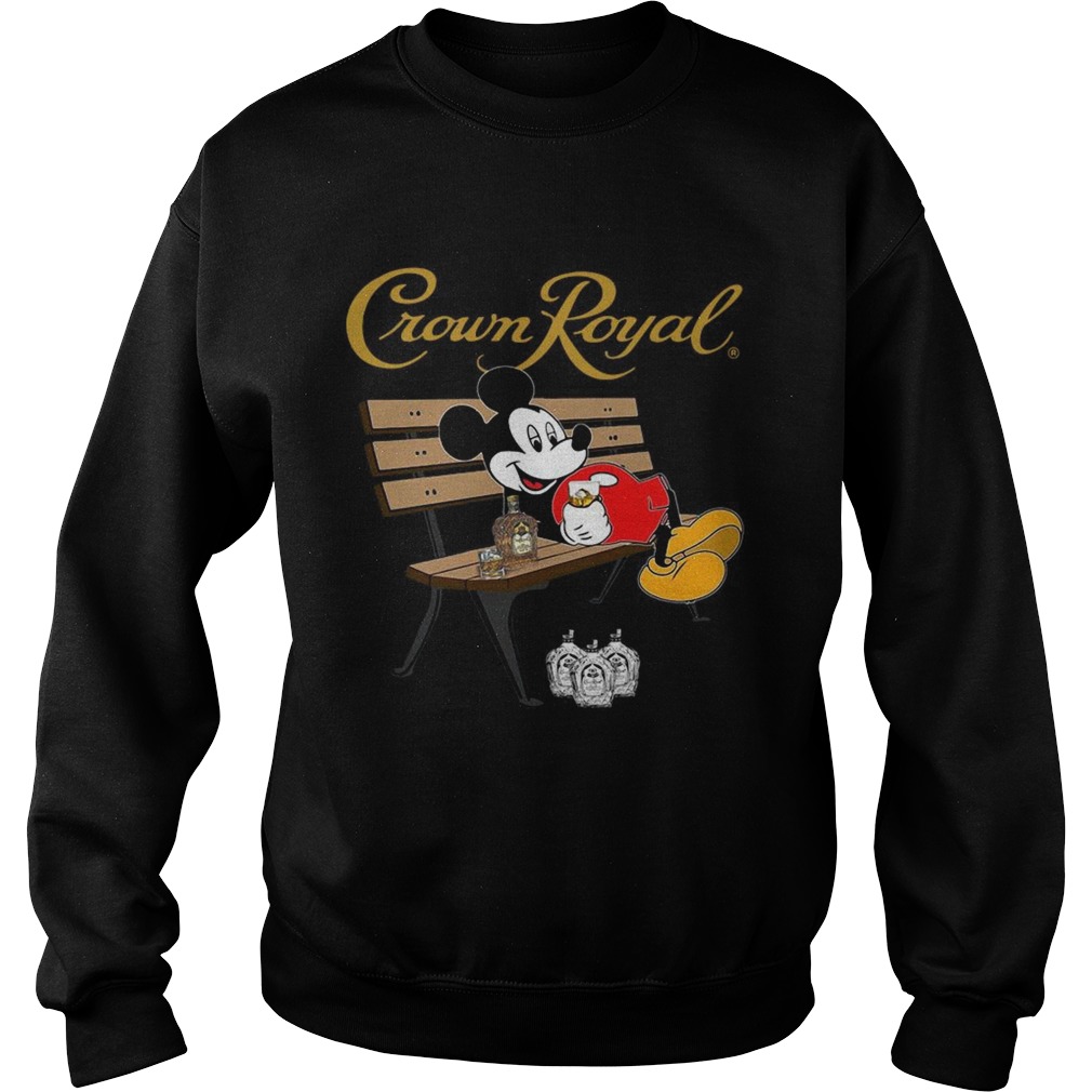 Mickey Mouse Drinking Crown Royal Beer  Sweatshirt