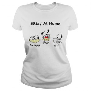 Snoopy Stay At Home Sleeepig Food and Wifi  Classic Ladies