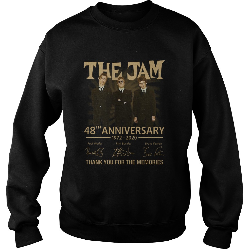 The Jam 48th Anniversary 1972 2020 Thank You For The Memories  Sweatshirt