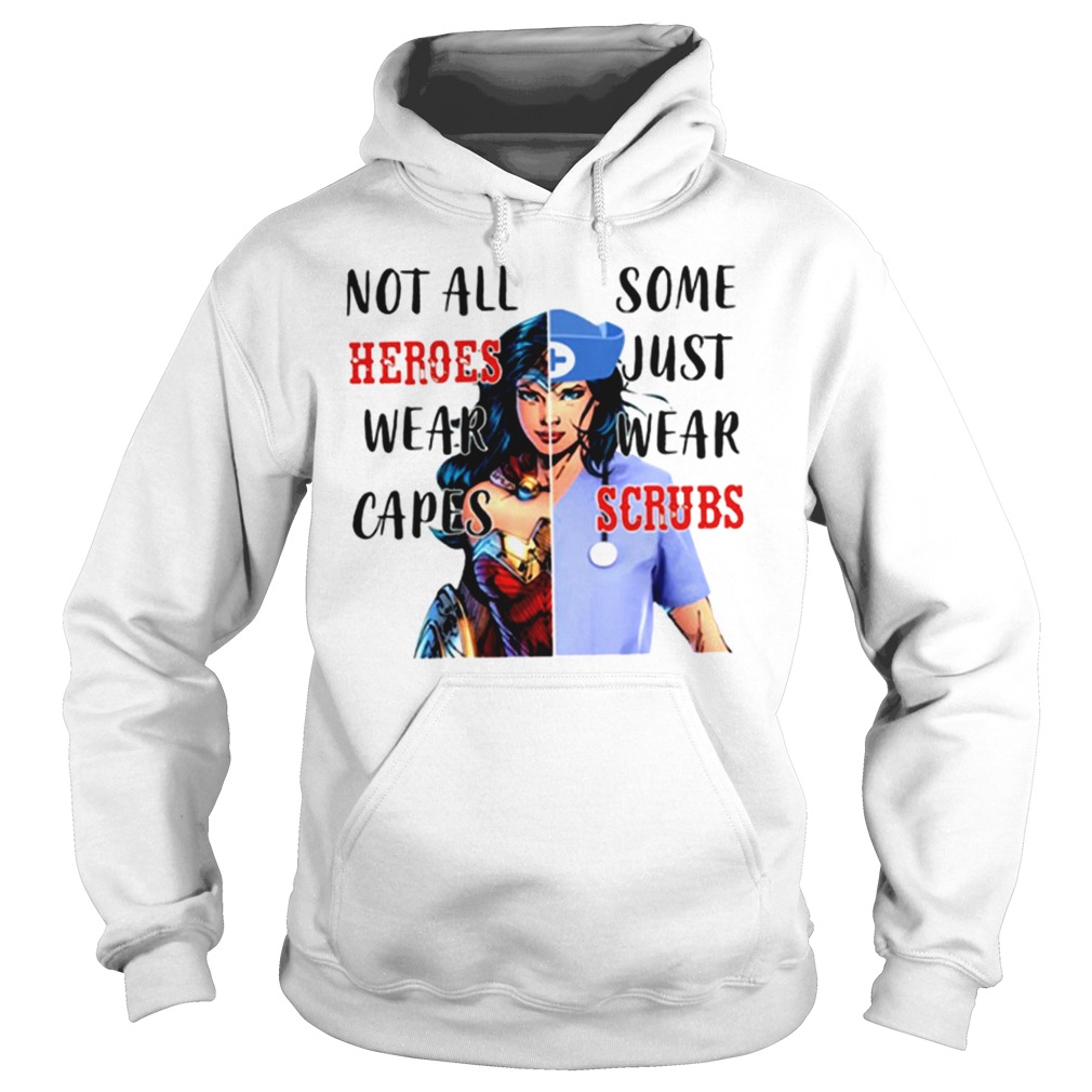 Real Heroes Wear Scrubs Women Long Sleeve Hoodie Black Hooded Sweatshirt 