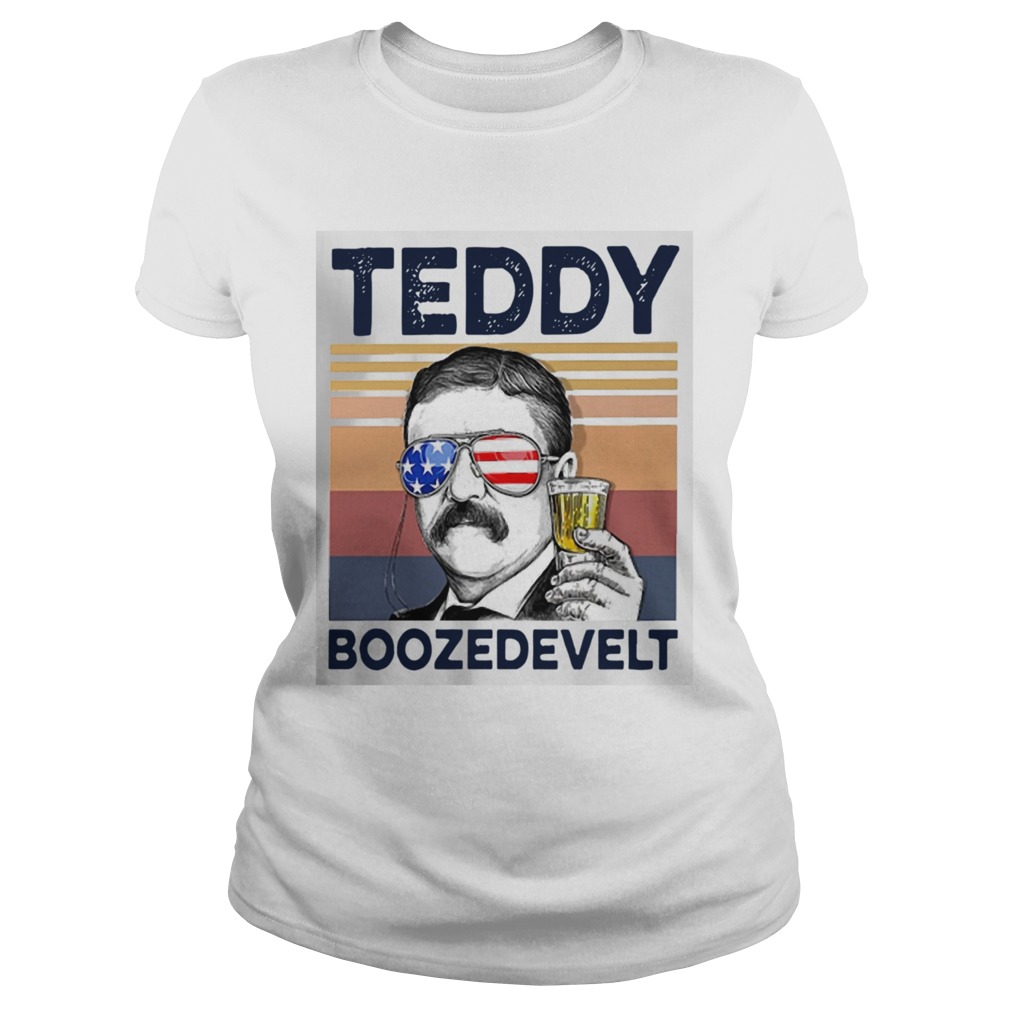 American Flag Teddy Boozedevelt  Classic Ladies