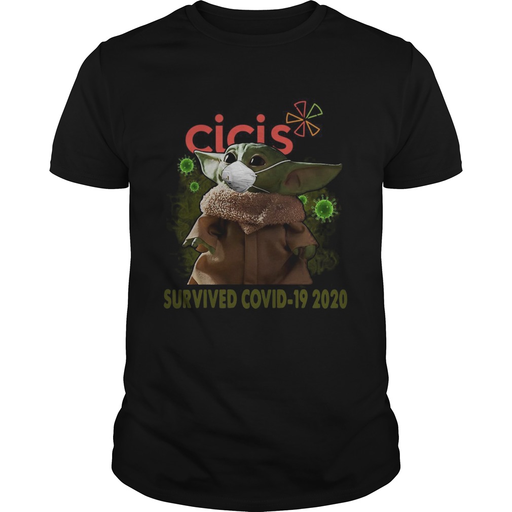 Baby Yoda Mask Cicis Survived Covid 19 2020 shirt