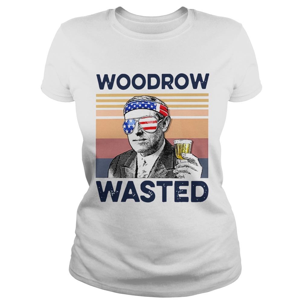 Beautiful American Flag Woodrow Wasted  Classic Ladies