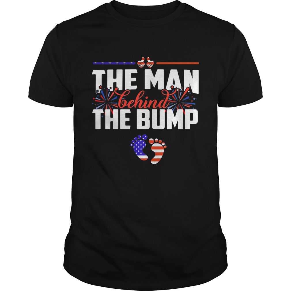 The man behind the bump American flag veteran Independence Day shirt