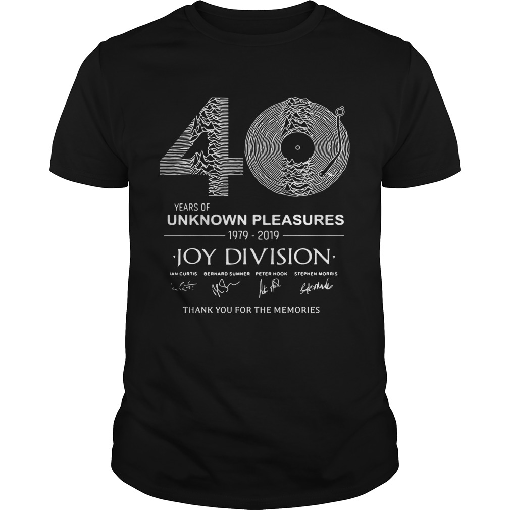 0 year of unknown pleasures 19792019 Joy Division Thank You for The Memories shirt