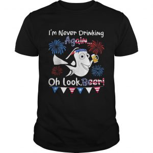 Fish im never drinking again oh look beer firework american flag independence day  Unisex