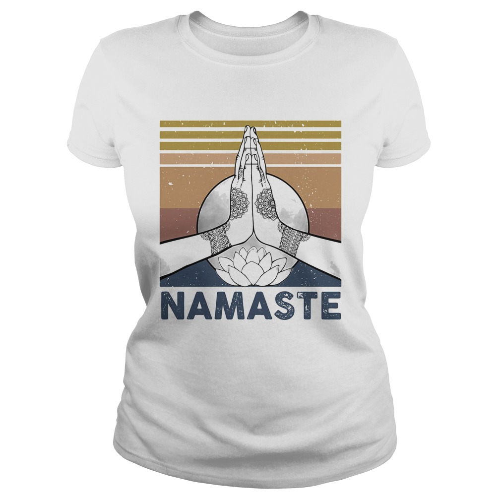 Namaste yoga vintage retro  Classic Ladies