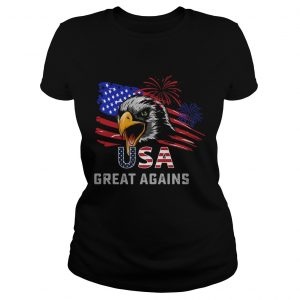 USA Great Again 4th Of July Bald Eagle American Flag  Classic Ladies