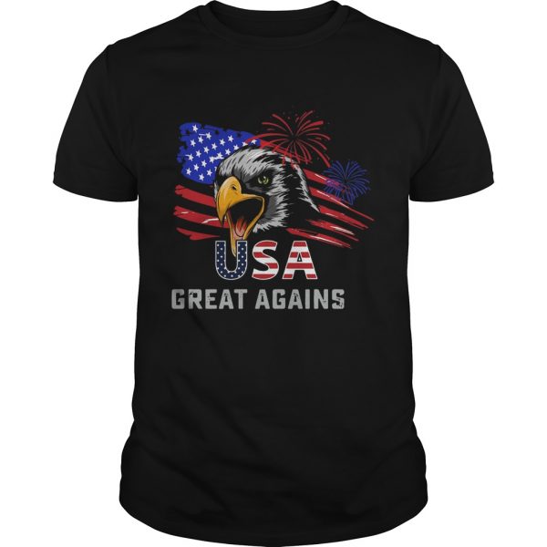 USA Great Again 4th Of July Bald Eagle American Flag  Unisex