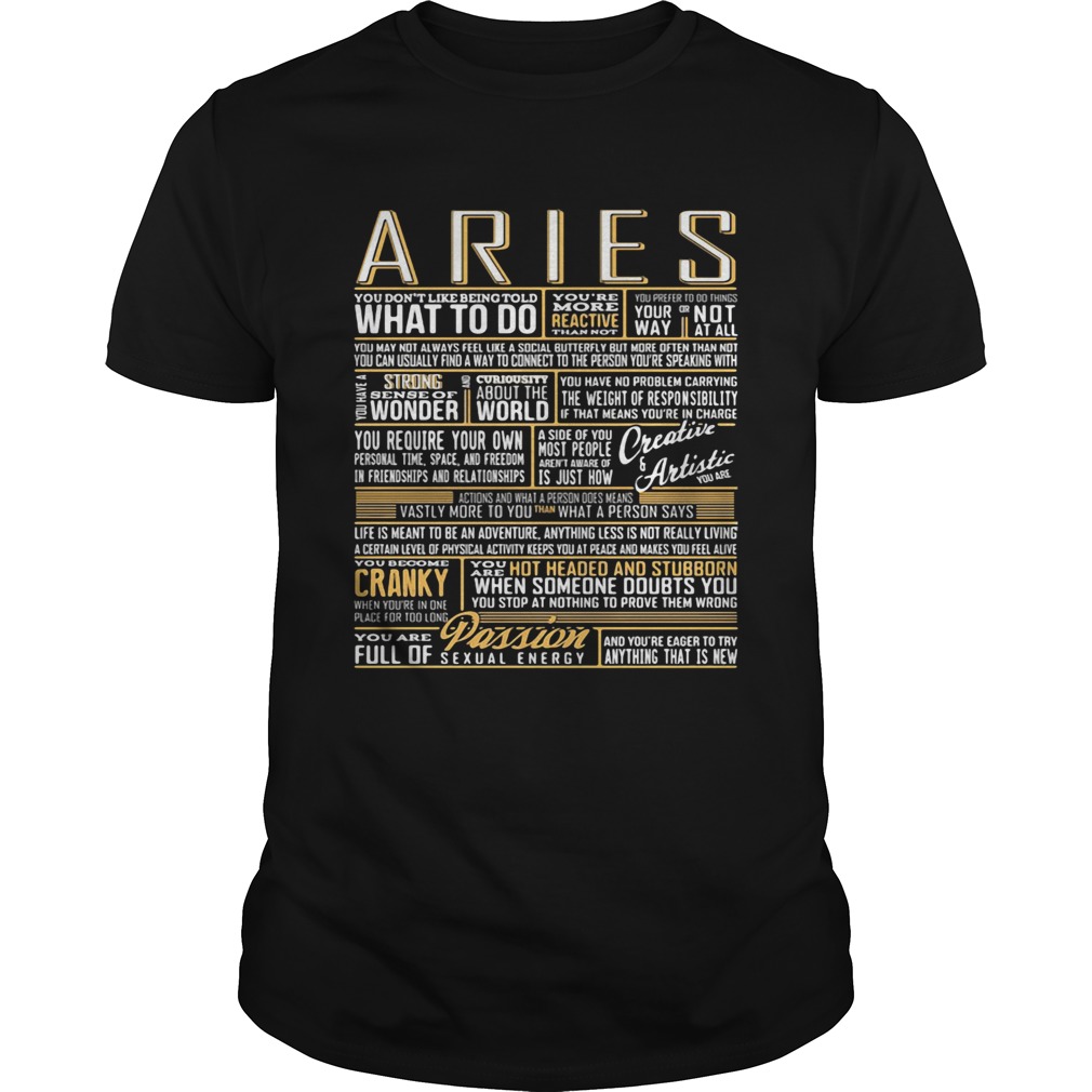 Aries What To Do Wonder World Cranky Paddion shirt