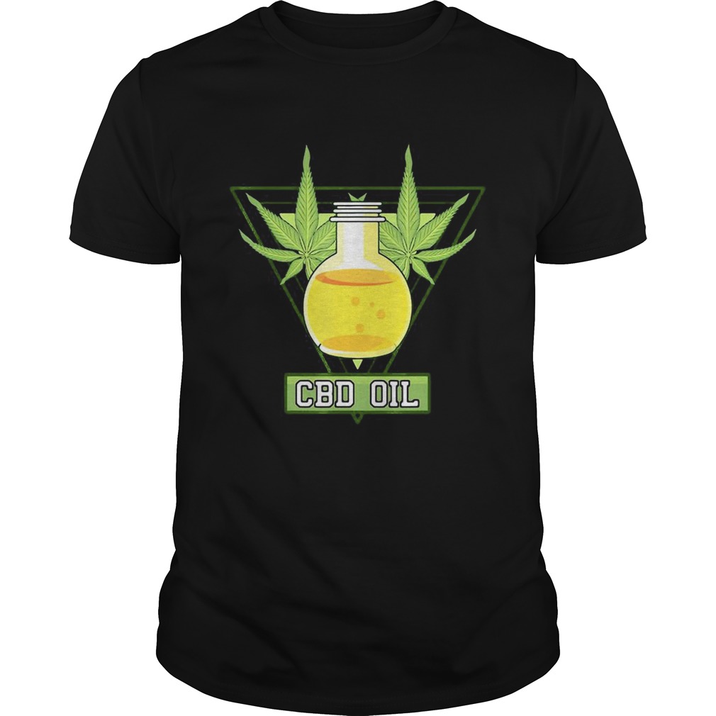 CBD oIL weed leaf triangle shirt