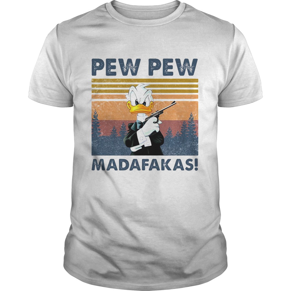 Donald duck pew pew madafakas vintage retro shirt