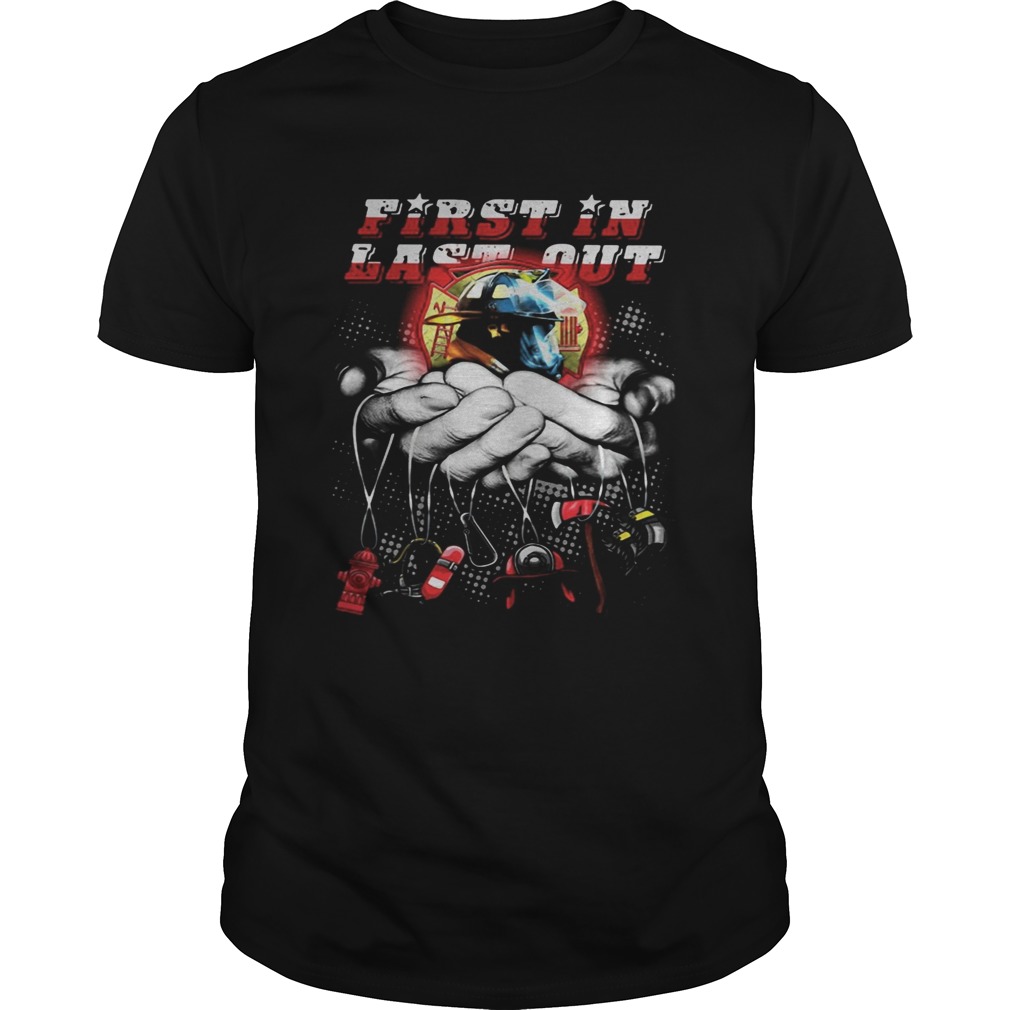 First in last out hand keychains shirt