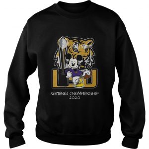 Mickey Mouse LSU Tigers National Championship 2020  Sweatshirt