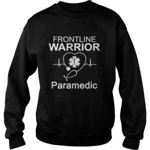 Nurse frontline warrior paramedic stethoscope heartbeat  Sweatshirt