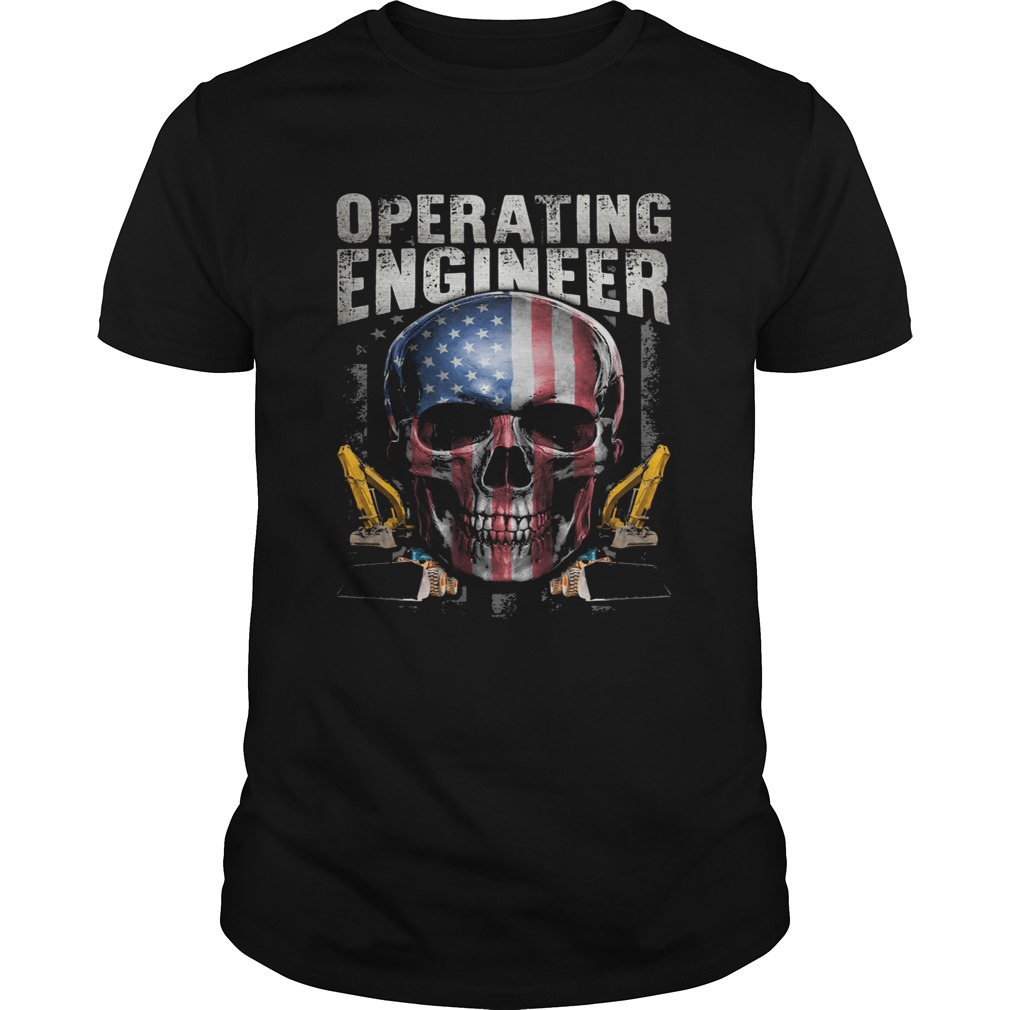 Operating Engineer Skull American Car Draw shirt