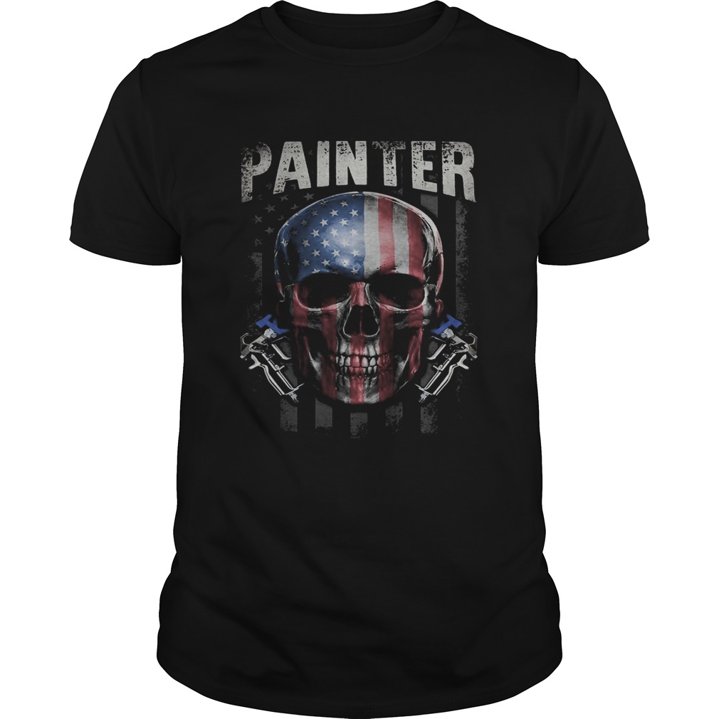 Painter Skullcap American Tatoo shirt