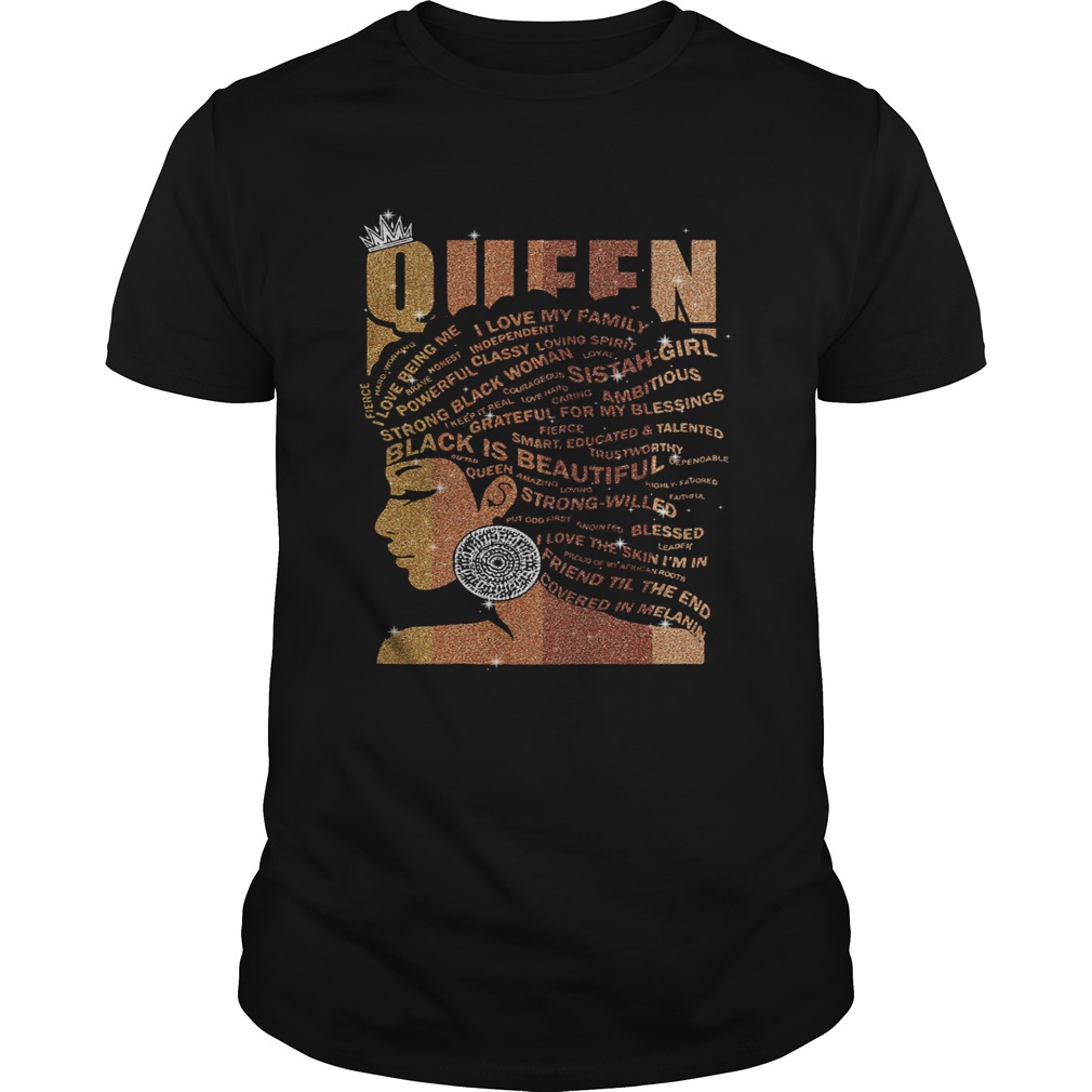 Queen black is beautiful strong willed black lives matter diamond shirt