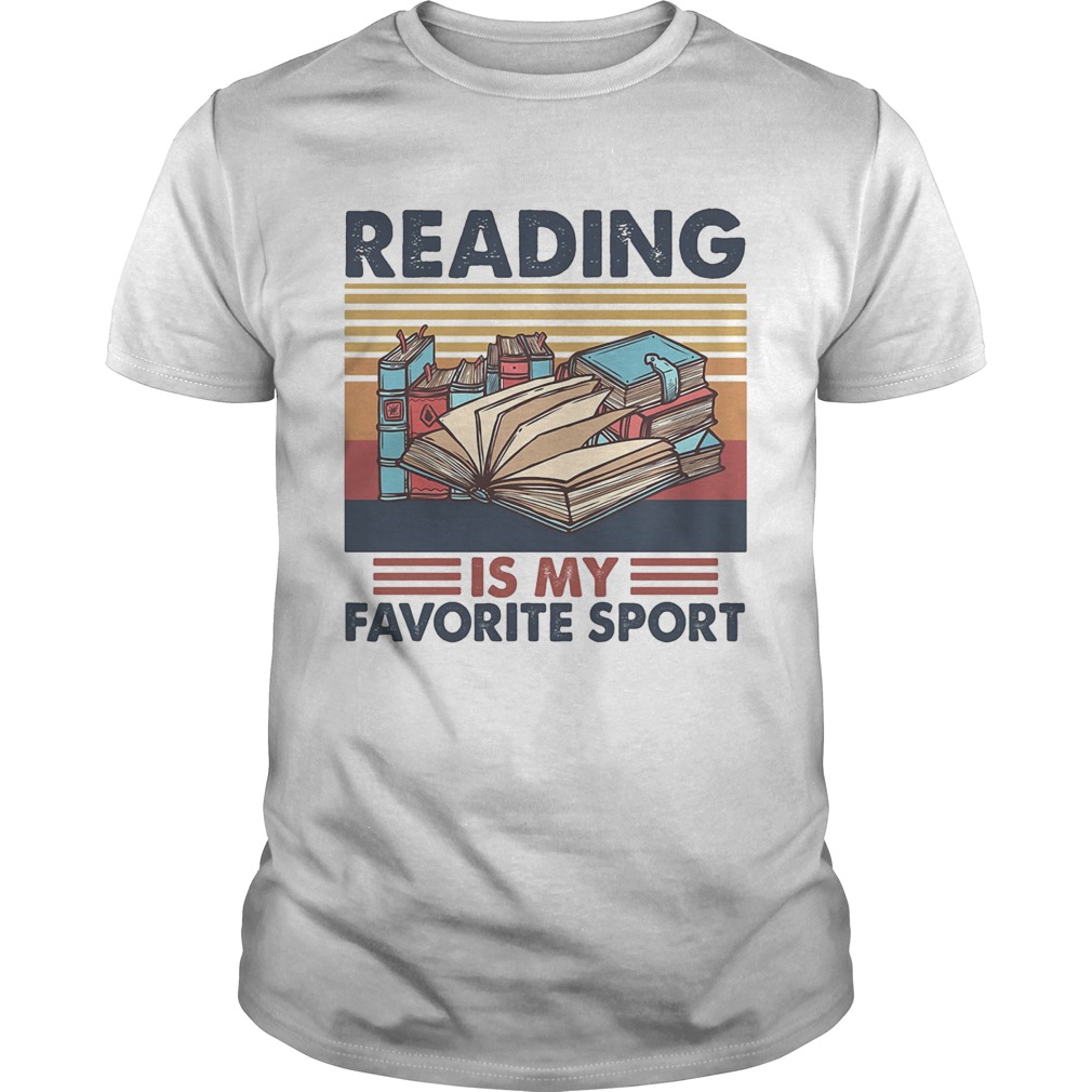 Reading books is my favorite sport vintage retro shirt