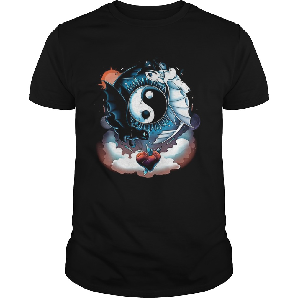 Toothless dragon and his girlfriend heart moon shirt