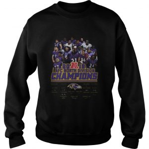 Baltimore ravens football 2019 afc north division champions signatures  Sweatshirt