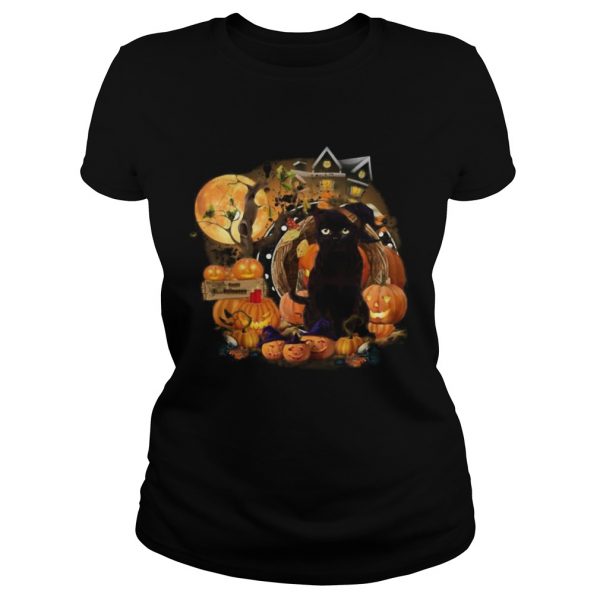 Black Cat Witch Pumpkin Witch Halloween  Classic Ladies