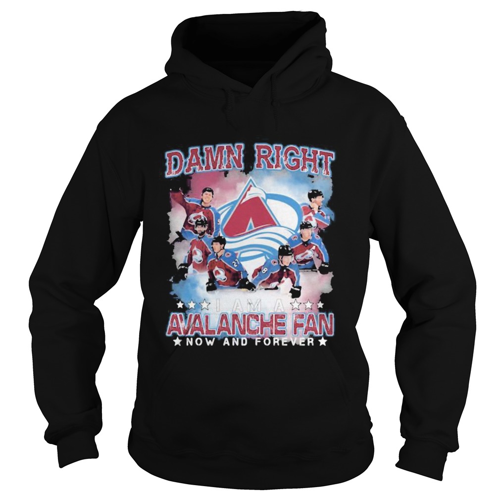 Damn right i am a colorado avalanche fan now and forever stars  Hoodie