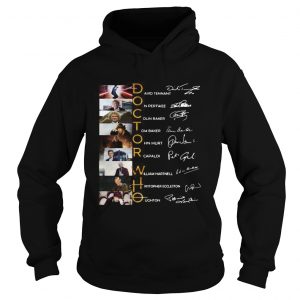 Doctor who characters signatures  Hoodie