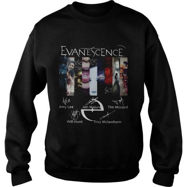 Evanescence Signature Amy Lee Jen Majura Tim Mccord Will Hunt Troy Mclawhorn  Sweatshirt