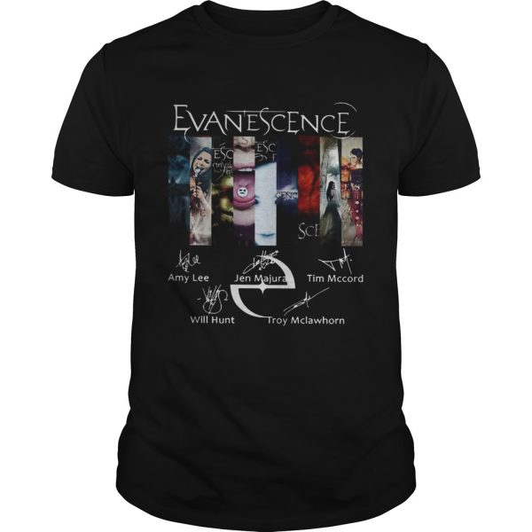 Evanescence Signature Amy Lee Jen Majura Tim Mccord Will Hunt Troy Mclawhorn  Unisex