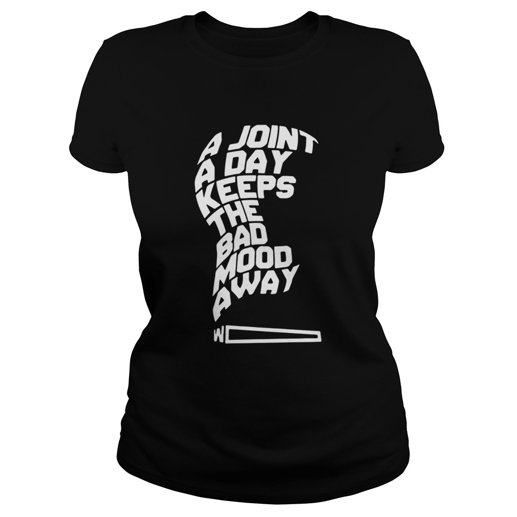 Kaos Distro A Joint A Day Keeps The Bad Mood Away Bahan Katun  Classic Ladies