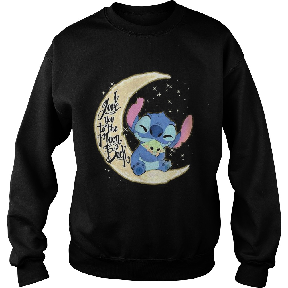 Baby Yoda Sweatshirt Lilo and Stitch Sweatshirt Baby Yoda and Stitch Embroidered Sweatshirt Disney Crewneck Embroidered Sweatshirt