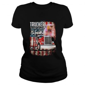 TRUCKER MADE IN USA EAGLE AMERICAN FLAG  Classic Ladies