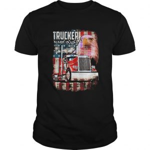 TRUCKER MADE IN USA EAGLE AMERICAN FLAG  Unisex