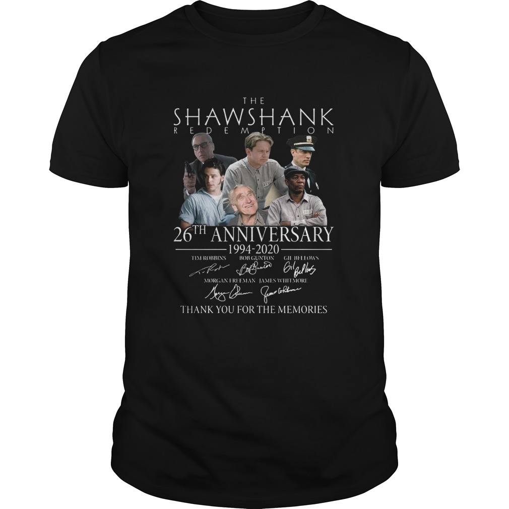 The Shawshank Redemption 26th Anniversary 19942020 Signature Thank You For The Memories shirts