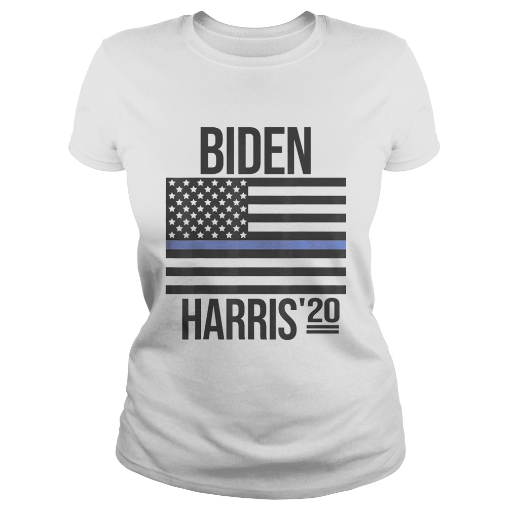 Biden Harris 2020 Thin Blue Line US Flag Police Support  Classic Ladies