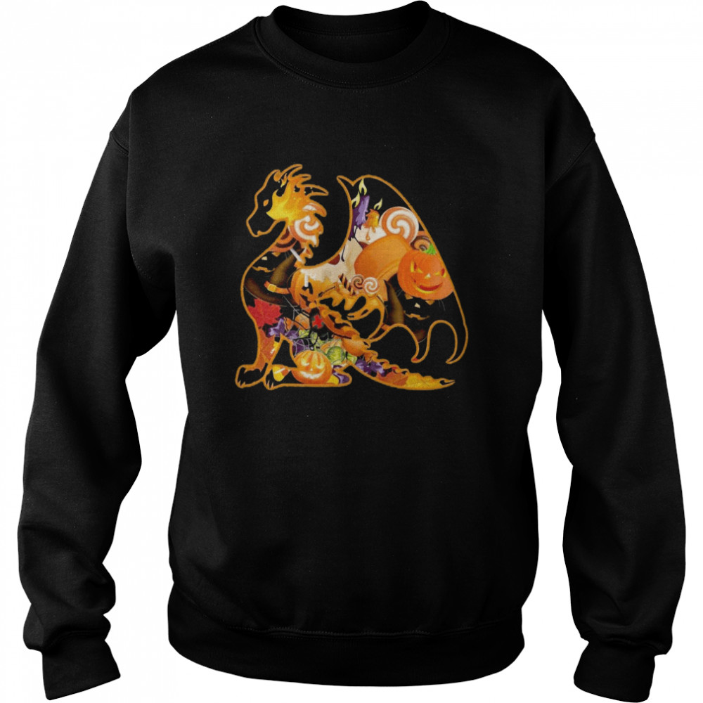 Dragon Pumpkin Happy Halloween  Unisex Sweatshirt