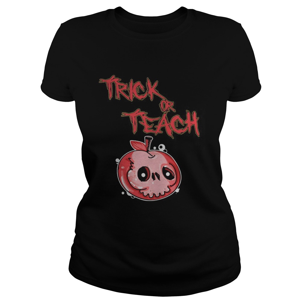 Halloween skull apple trick or teach  Classic Ladies