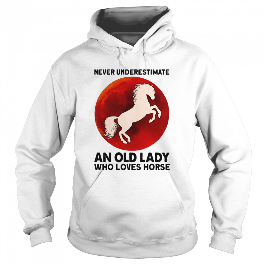 Never Underestimate An Old Lady Who Loves Horse Sunset  Unisex Hoodie