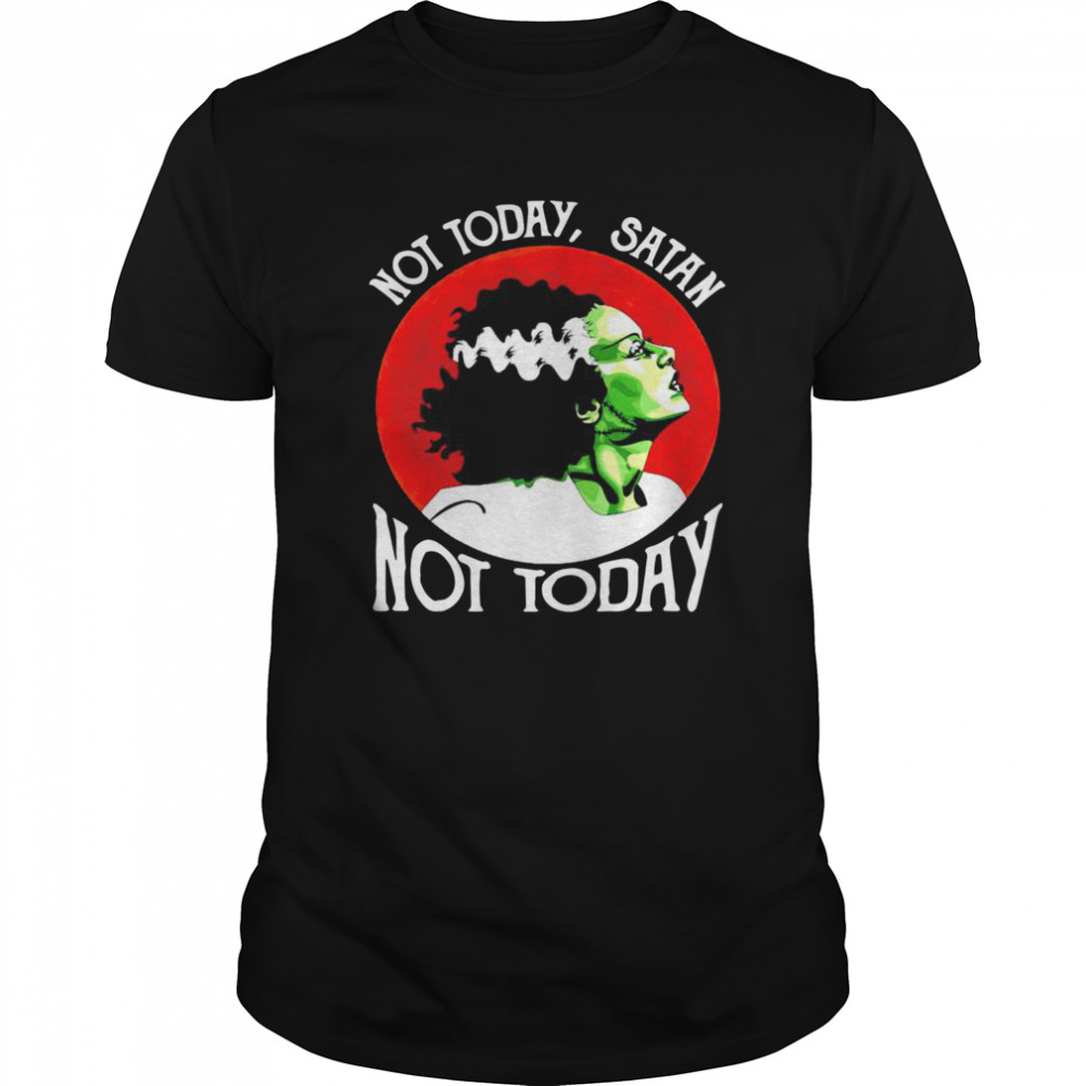 Not Today Satan Not Today Halloween  Classic Men's T-shirt