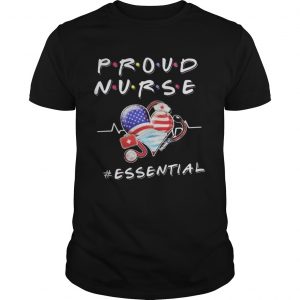 Proud nurse essential heart mask american flag  Unisex