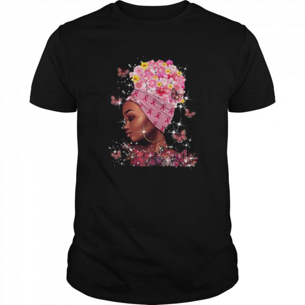 In October We Wear Pink Black Woman Breast Cancer Awareness  Classic Men's T-shirt