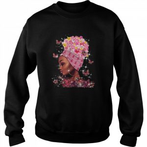 In October We Wear Pink Black Woman Breast Cancer Awareness  Unisex Sweatshirt