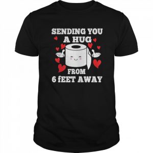 Sending You A Hug From 6 Ft Away Christmas Social Distancing  Classic Men's T-shirt